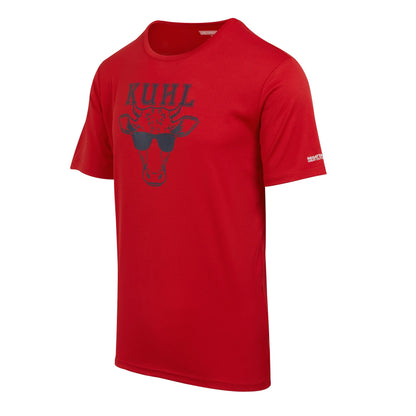 Danger Red - Side - Regatta Mens Kuhi Cow T-Shirt