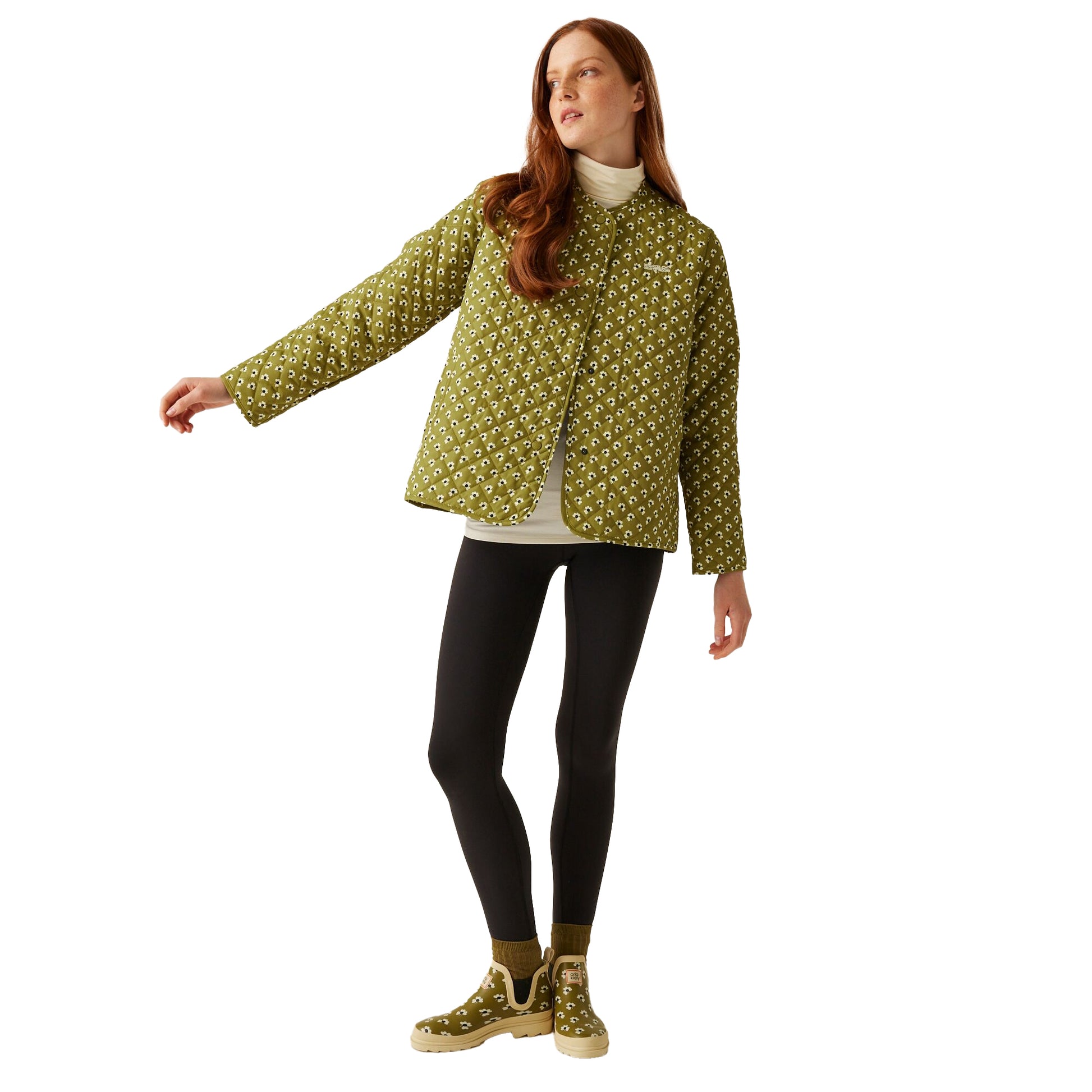 Clover Green - Lifestyle - Regatta Womens-Ladies Orla Kiely Daisy Quilted Jacket