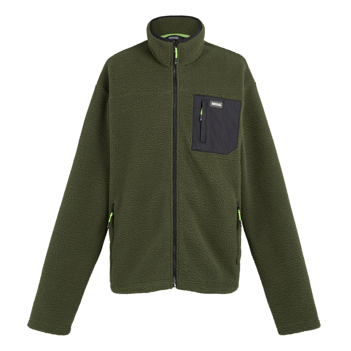 Dark Khaki - Front - Regatta Mens Frankie Borg Fleece
