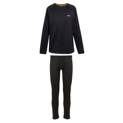 Black - Front - Regatta Mens Thermal Base Layer Set