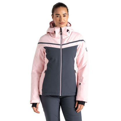 Crystal Rose-Ebony Grey - Lifestyle - Dare 2B Womens-Ladies Flurry Ski Jacket