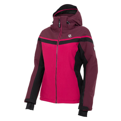 Berry Pink-Fig - Side - Dare 2B Womens-Ladies Flurry Ski Jacket