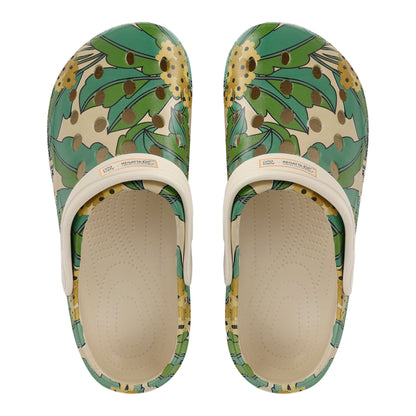 Green - Side - Regatta Womens-Ladies Orla Tropical Leaves Lightweight Clogs