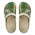 Green - Side - Regatta Womens-Ladies Orla Tropical Leaves Lightweight Clogs