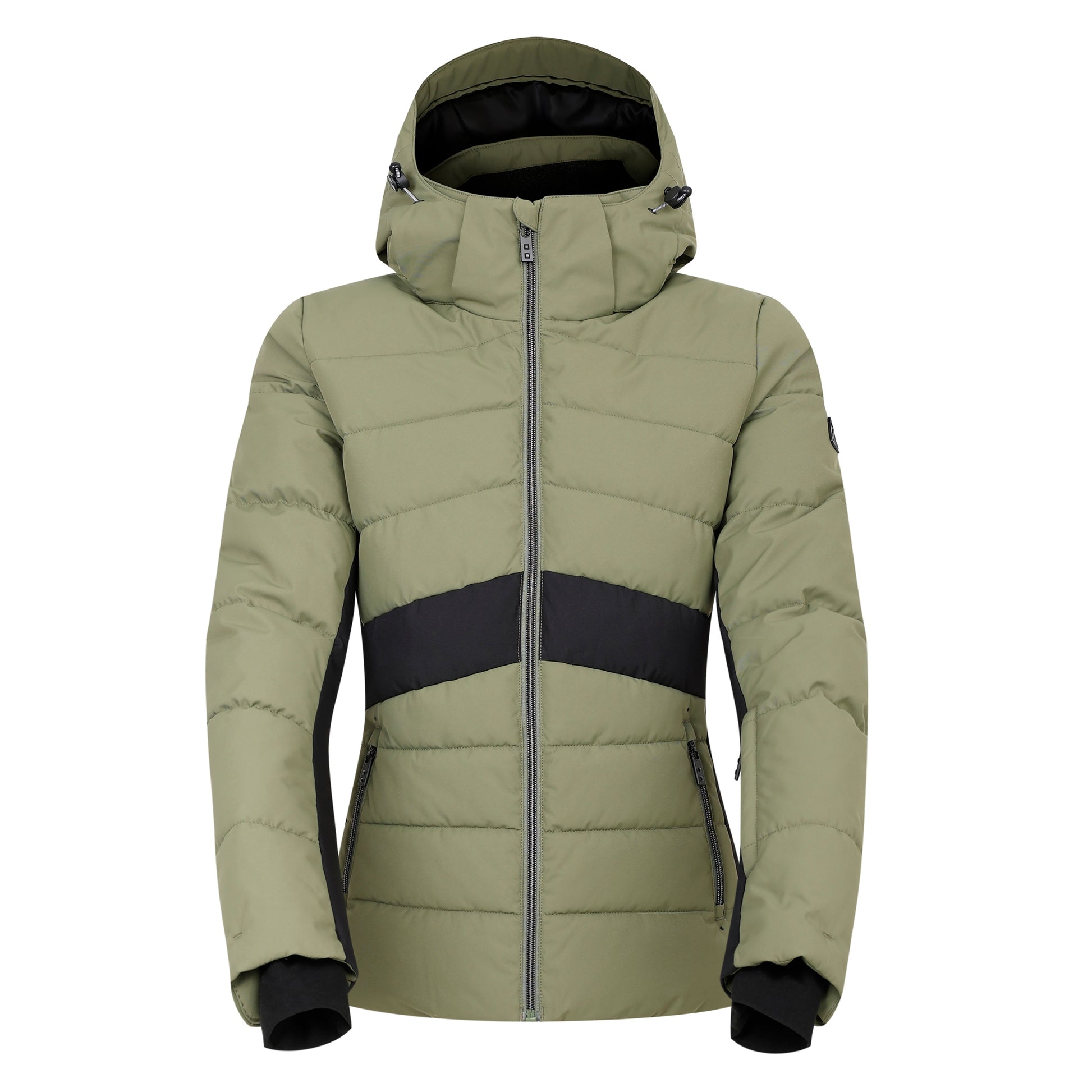 Olivine Green-Black - Front - Dare 2B Womens-Ladies Glacial Ski Jacket