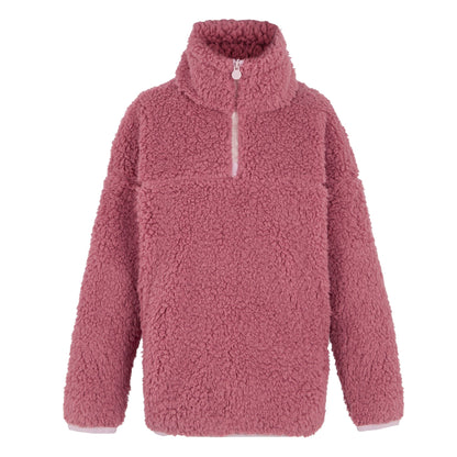 Dusty Rose - Front - Regatta Childrens-Kids Kaliza Half Zip Fleece Top