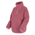 Dusty Rose - Side - Regatta Childrens-Kids Kaliza Half Zip Fleece Top