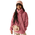 Dusty Rose - Lifestyle - Regatta Childrens-Kids Kaliza Half Zip Fleece Top