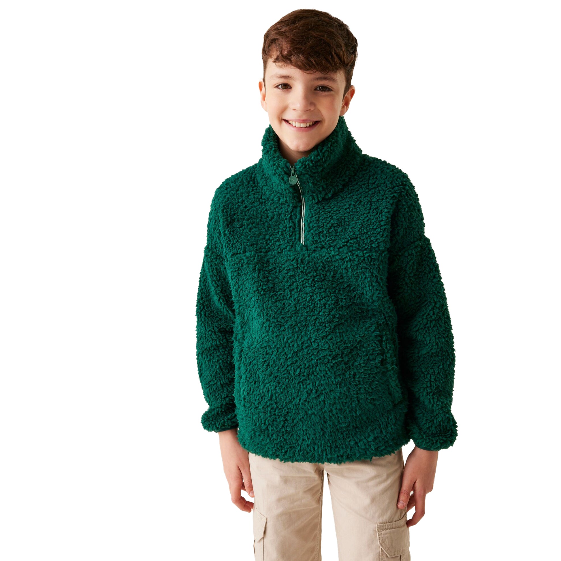 Rainforest - Side - Regatta Childrens-Kids Kaliza Half Zip Fleece Top