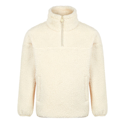 Light Vanilla - Front - Regatta Childrens-Kids Kaliza Half Zip Fleece Top