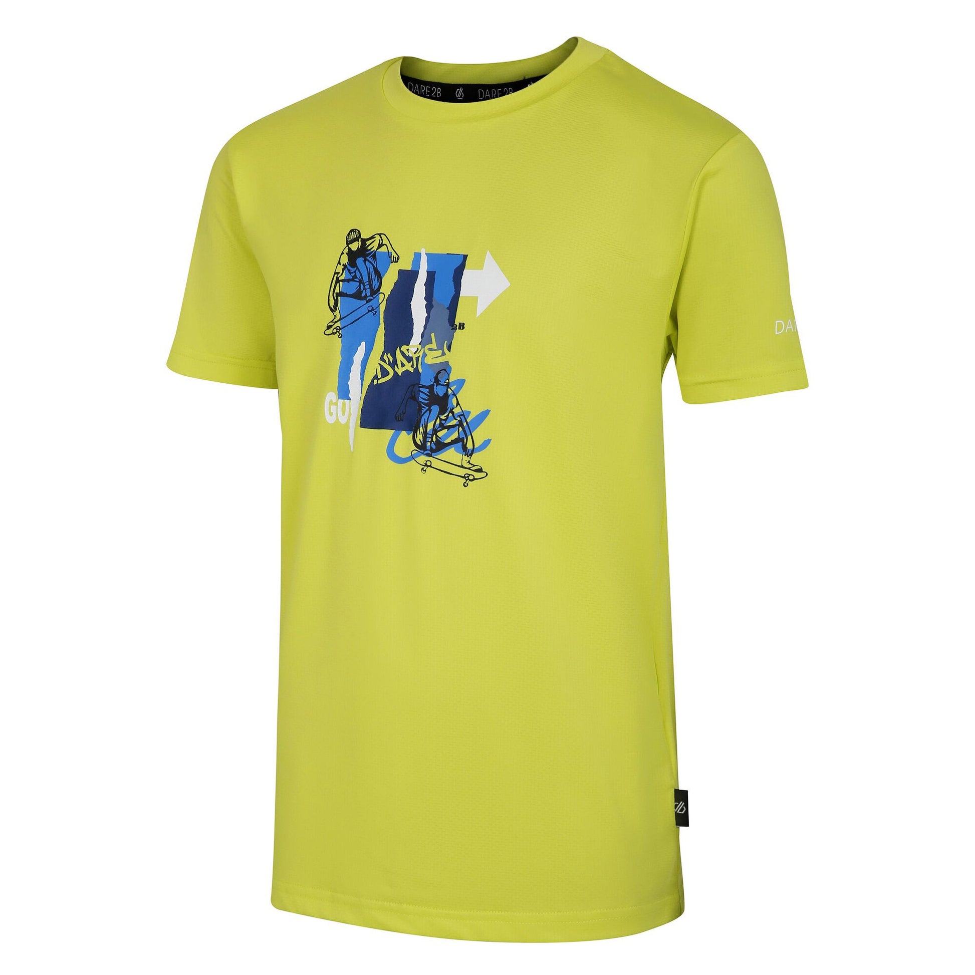 Neon Spring - Side - Dare 2B Childrens-Kids Amuse II Skateboard T-Shirt