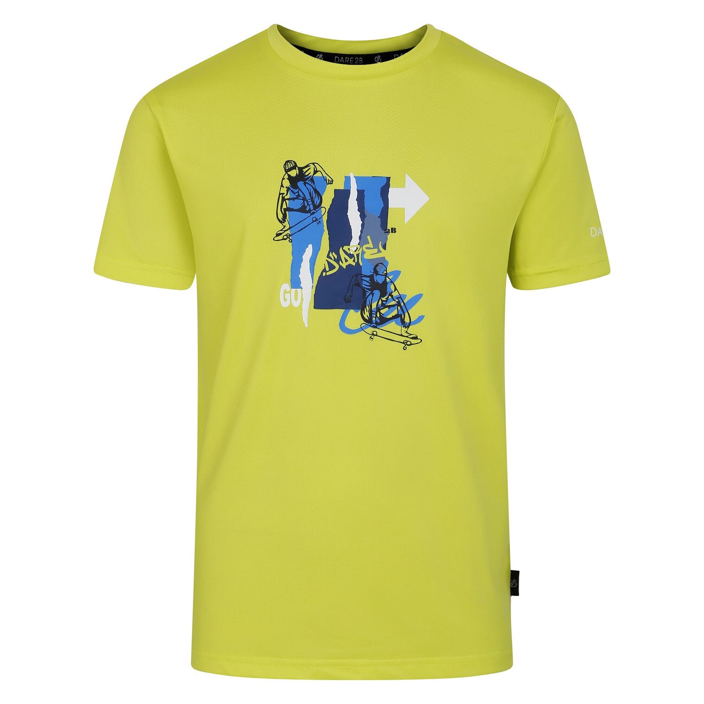 Neon Spring - Front - Dare 2B Childrens-Kids Amuse II Skateboard T-Shirt
