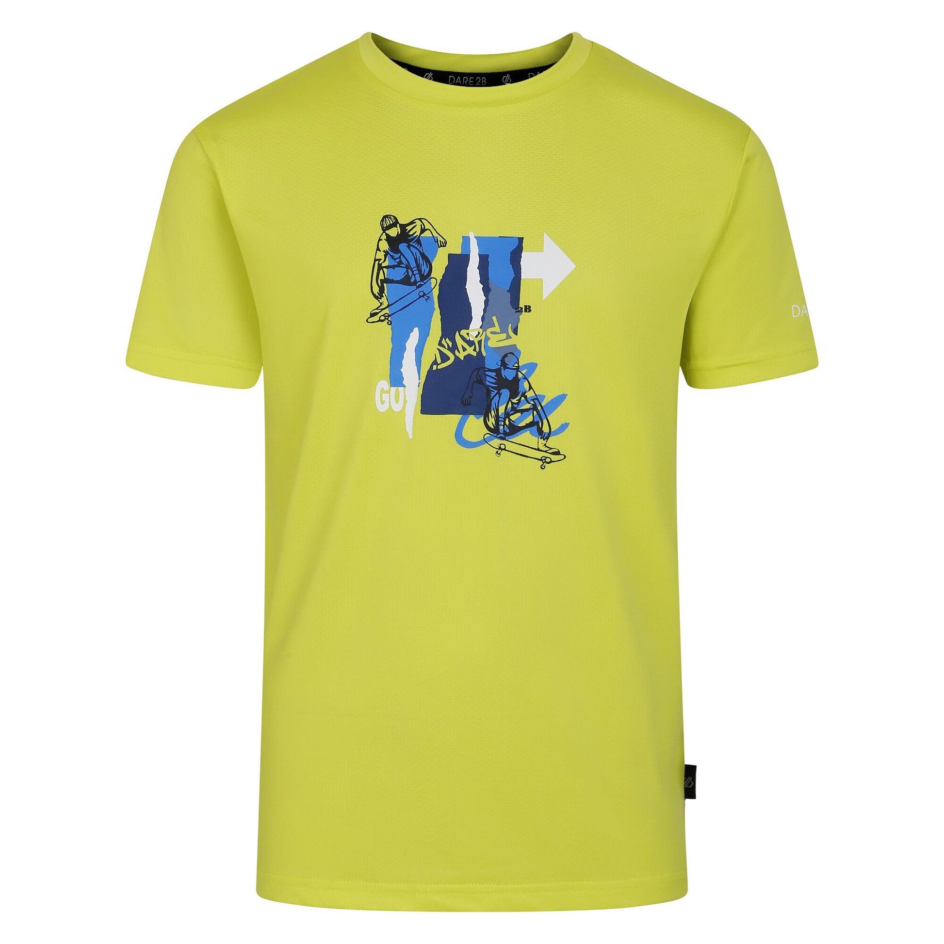 Neon Spring - Front - Dare 2B Childrens-Kids Amuse II Skateboard T-Shirt