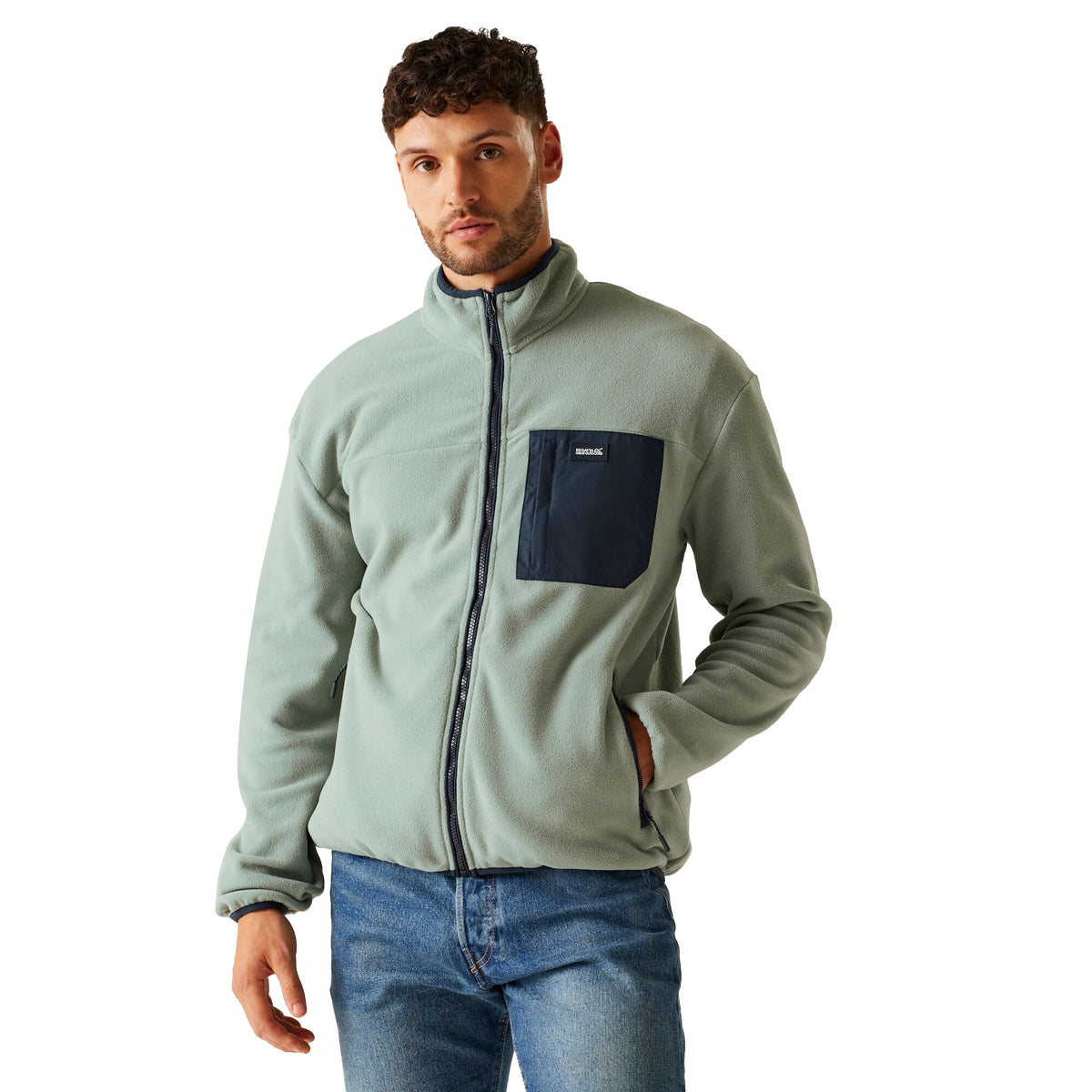 Glacier-Navy - Lifestyle - Regatta Mens Frankie Full Zip Fleece Jacket