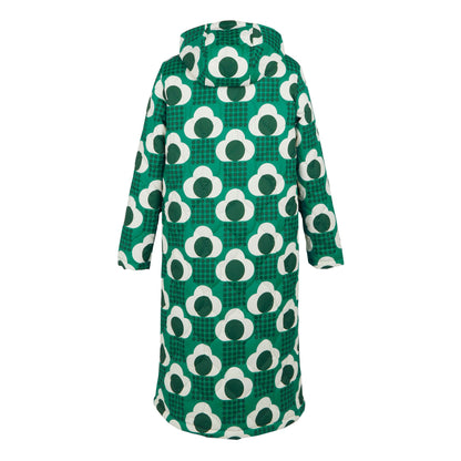 Emerald-Eden - Back - Regatta Womens-Ladies Orla Kiely Rain Cloud Quilted Long Length Padded Jacket