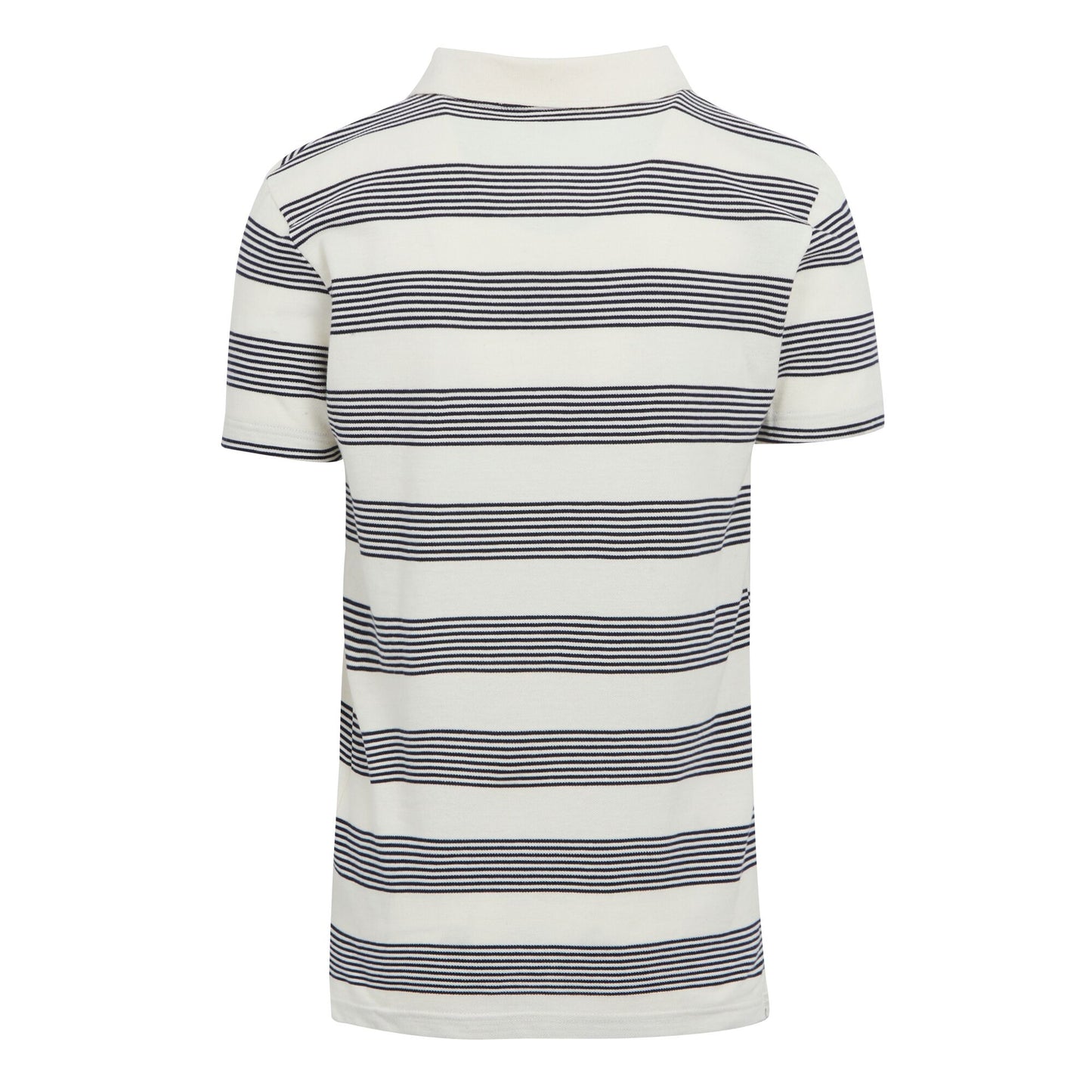 Antique White-Navy - Back - Regatta Mens Tempete Stripe Polo Shirt