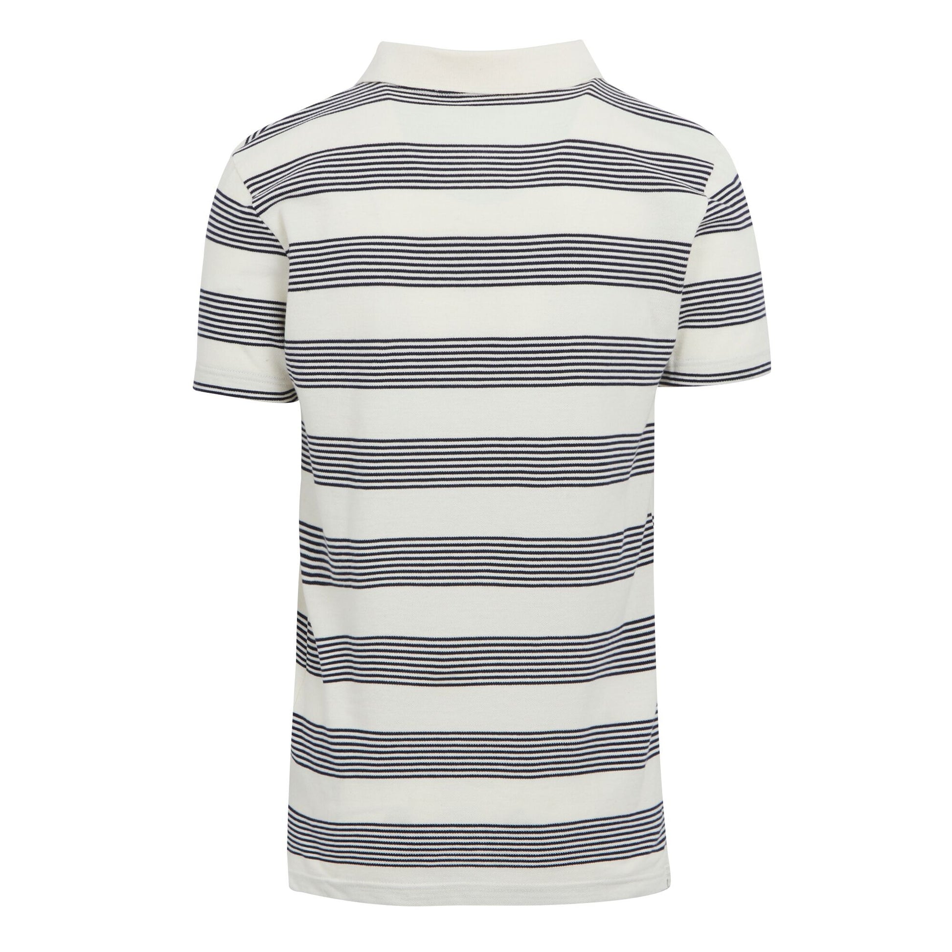 Antique White-Navy - Back - Regatta Mens Tempete Stripe Polo Shirt