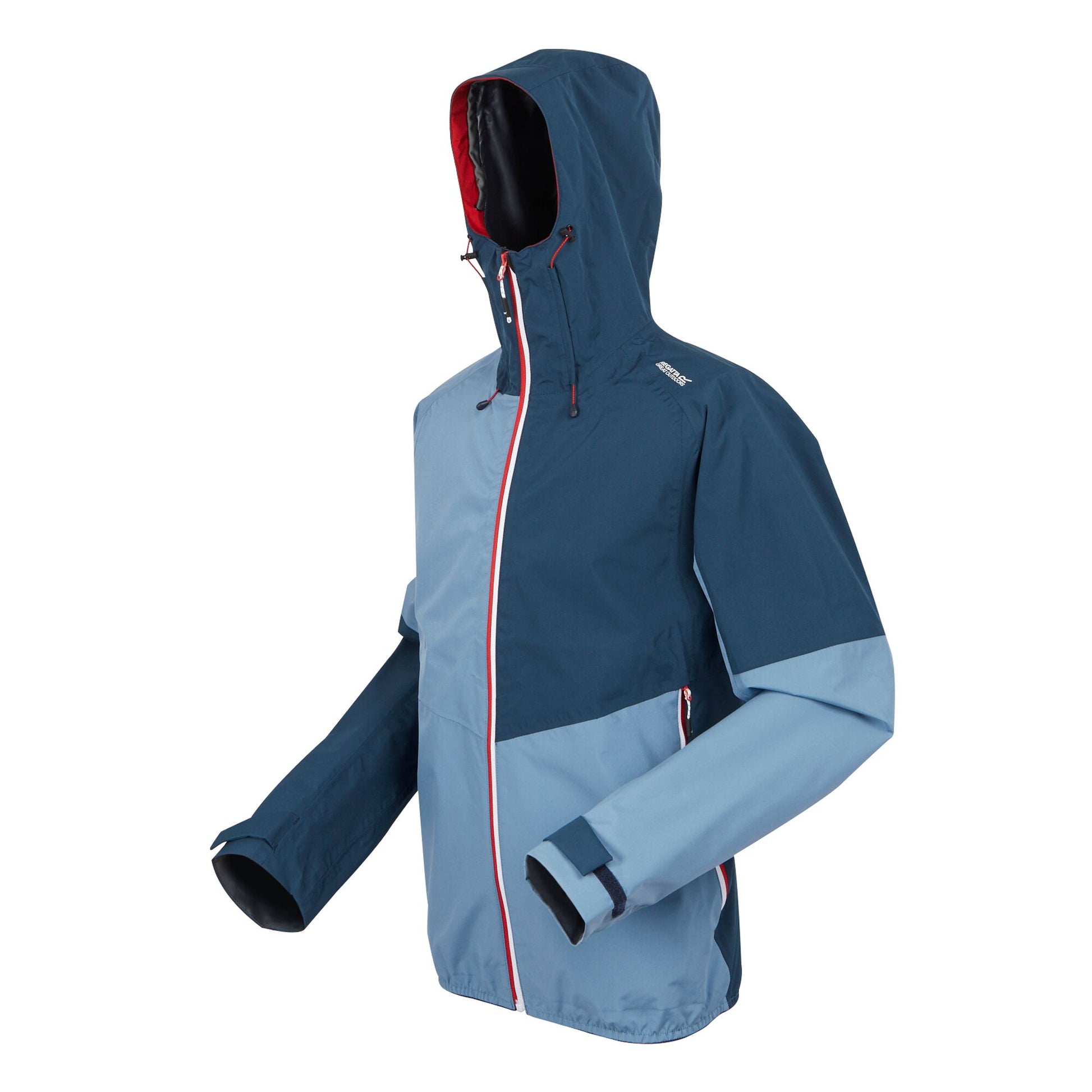 Coronet Blue-Moonlight Denim - Side - Regatta Mens Deserto II Colour Block Waterproof Jacket