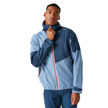 Coronet Blue-Moonlight Denim - Lifestyle - Regatta Mens Deserto II Colour Block Waterproof Jacket