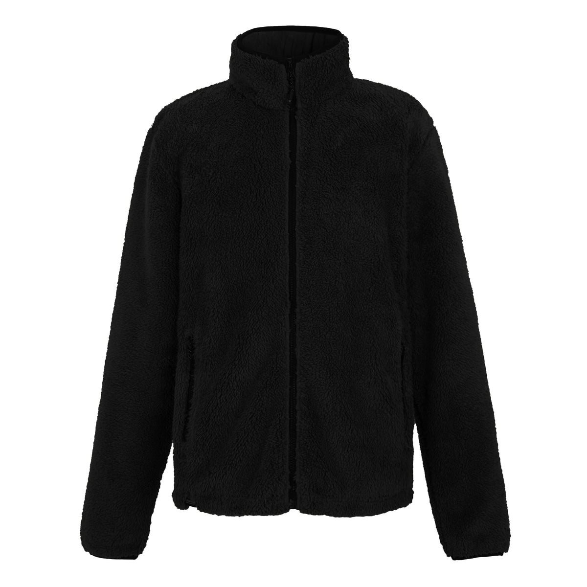 Black - Front - Regatta Mens Midoor Fluffy Fleece Jacket