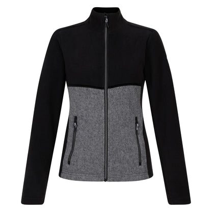 Black-Charcoal Grey Marl - Front - Dare 2B Womens-Ladies Thriving Fleece Jacket