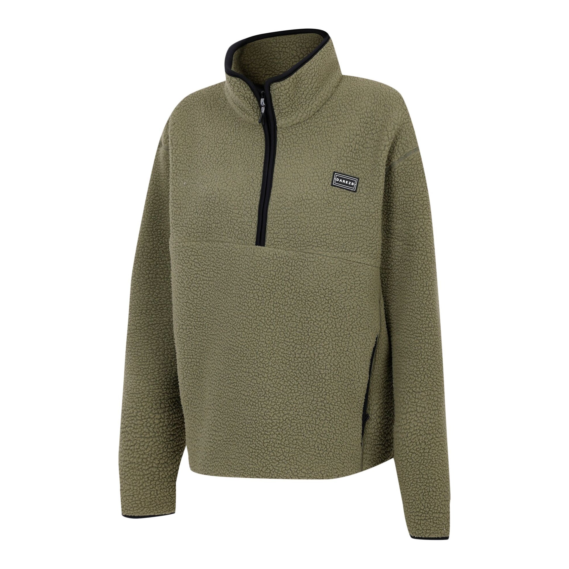 Olivine Green - Side - Dare 2B Womens-Ladies Slide Out Fleece Top