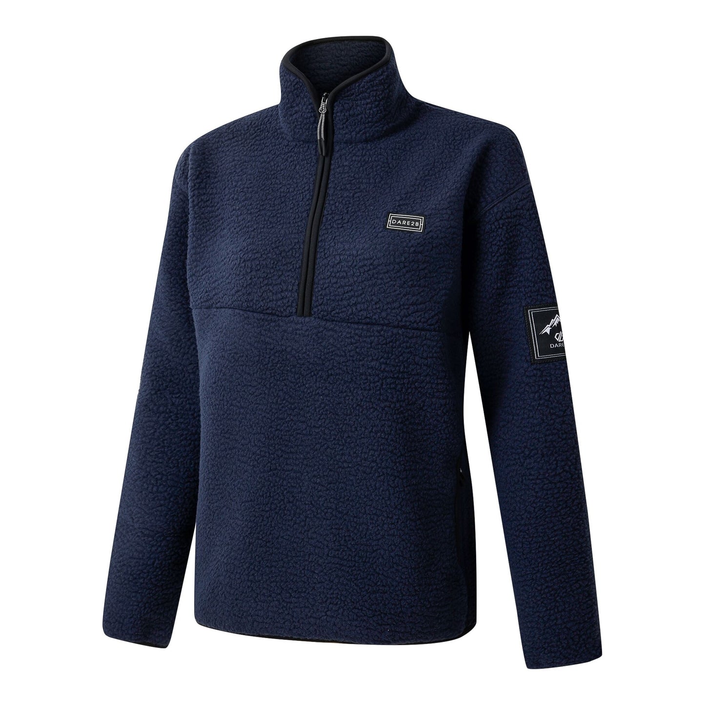 Navy - Side - Dare 2B Womens-Ladies Slide Out Fleece Top