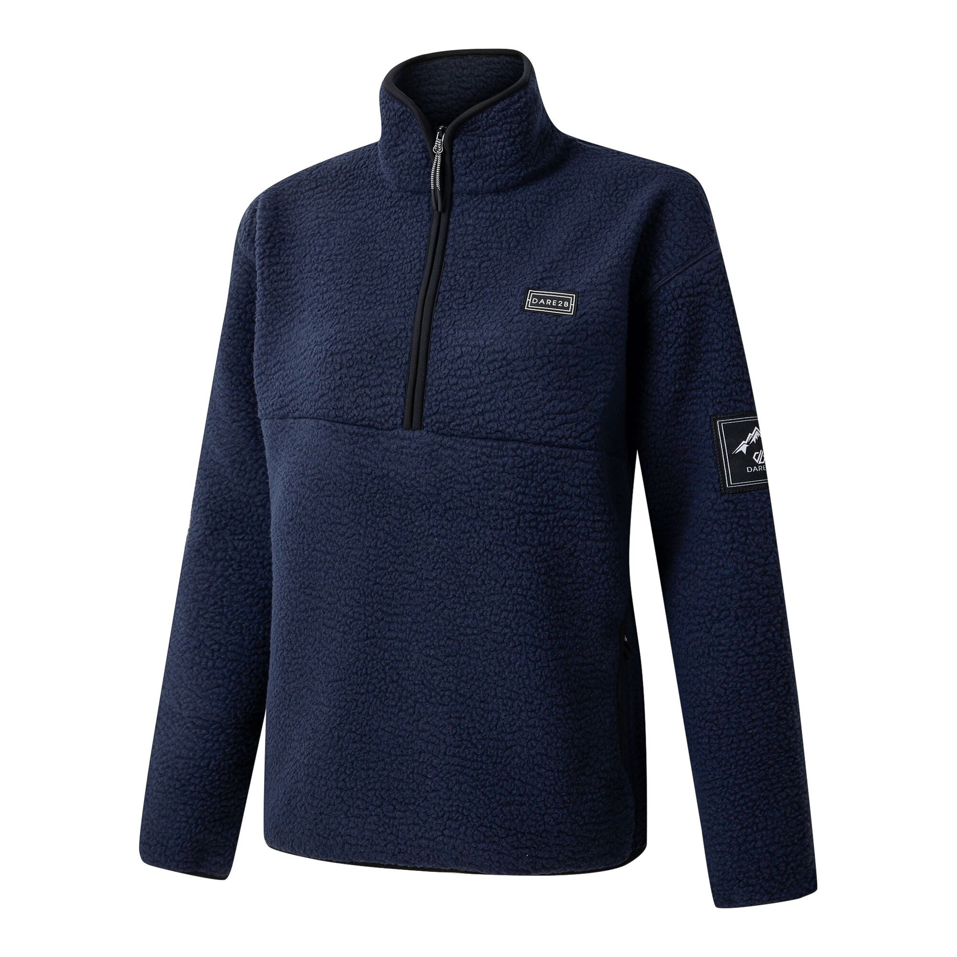 Navy - Side - Dare 2B Womens-Ladies Slide Out Fleece Top