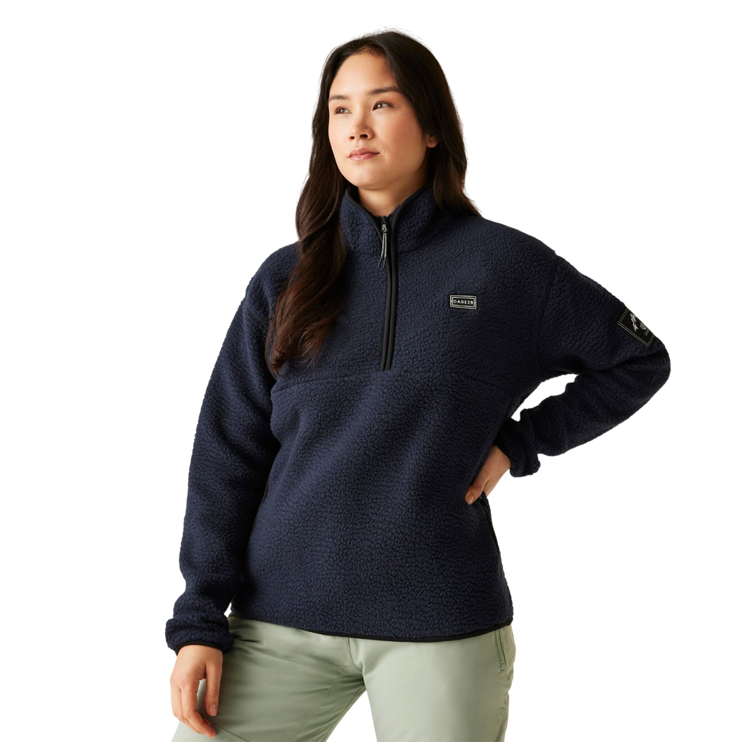 Navy - Lifestyle - Dare 2B Womens-Ladies Slide Out Fleece Top