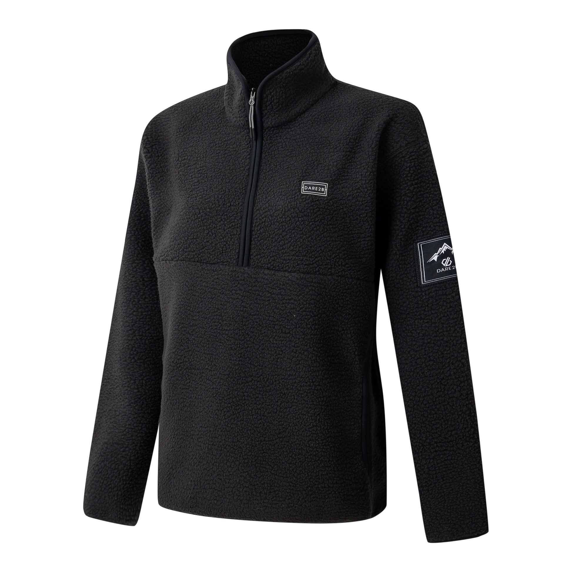 Black - Side - Dare 2B Womens-Ladies Slide Out Fleece Top