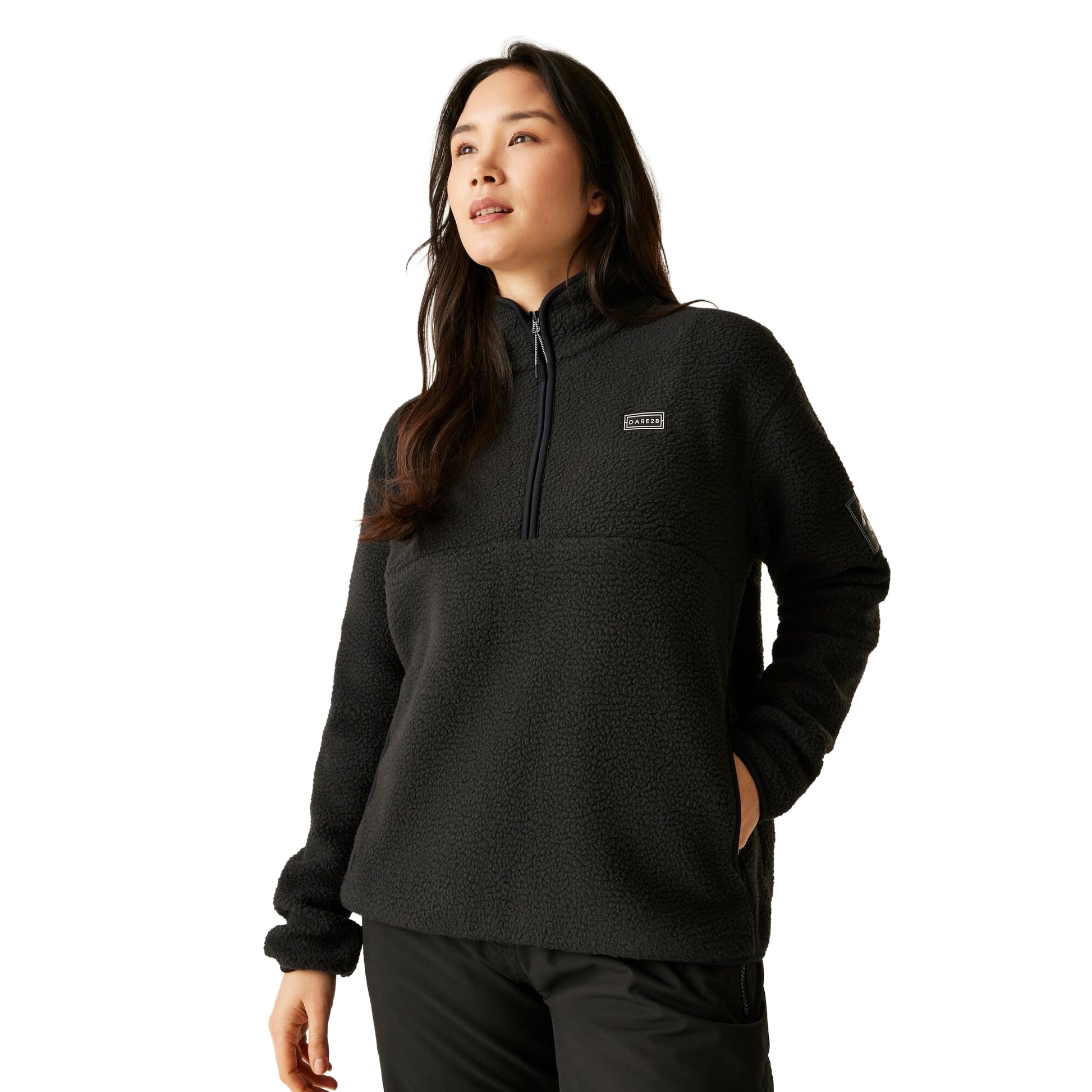 Black - Lifestyle - Dare 2B Womens-Ladies Slide Out Fleece Top