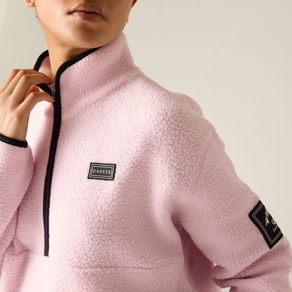 Pink Haze - Close up - Dare 2B Womens-Ladies Slide Out Fleece Top