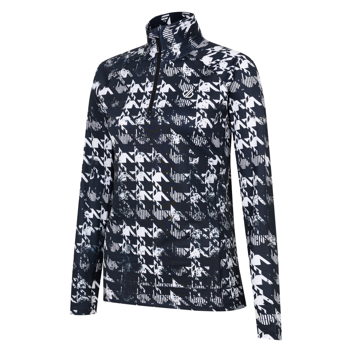 Black - Side - Dare 2B Womens-Ladies Divulge Dogtooth Core Stretch Lightweight Midlayer