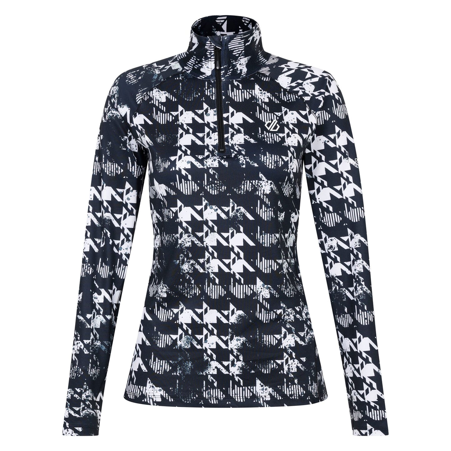 Black - Front - Dare 2B Womens-Ladies Divulge Dogtooth Core Stretch Lightweight Midlayer