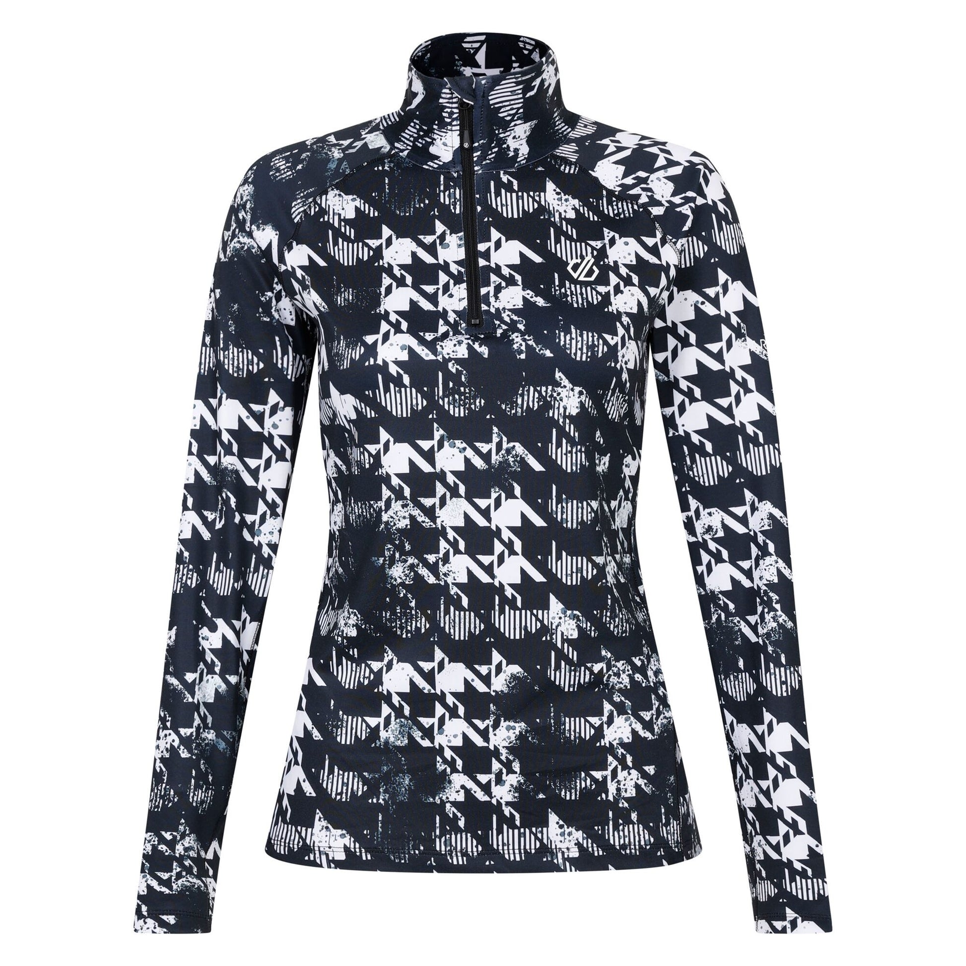 Black - Front - Dare 2B Womens-Ladies Divulge Dogtooth Core Stretch Lightweight Midlayer