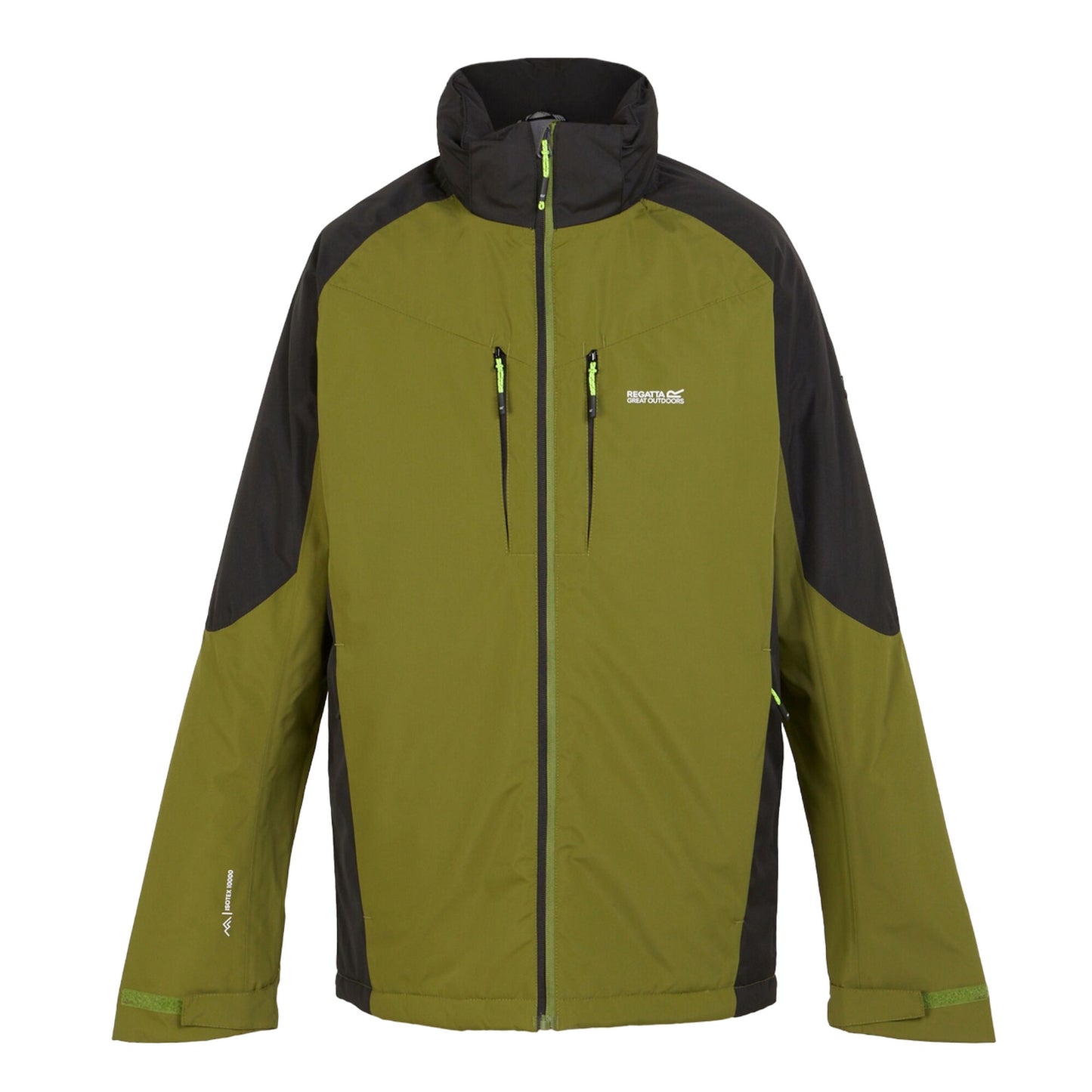 Nephrite Green-Black - Front - Regatta Mens Calderdale II Winter Waterproof Jacket