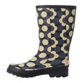 Black-White - Side - Regatta Womens-Ladies Orla Kiely Rain Cloud Mid Calf Wellington Boots