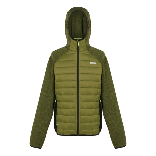 Nephrite Green-Black - Front - Regatta Mens Newhill Quilted Hybrid Jacket