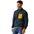 Navy-Mustard - Lifestyle - Regatta Mens Frankie Half Zip Fleece Top