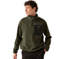 Dark Khaki - Side - Regatta Mens Frankie Half Zip Fleece Top