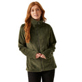 Dark Khaki - Side - Regatta Womens-Ladies Heidy Fluffy Full Zip Fleece Jacket