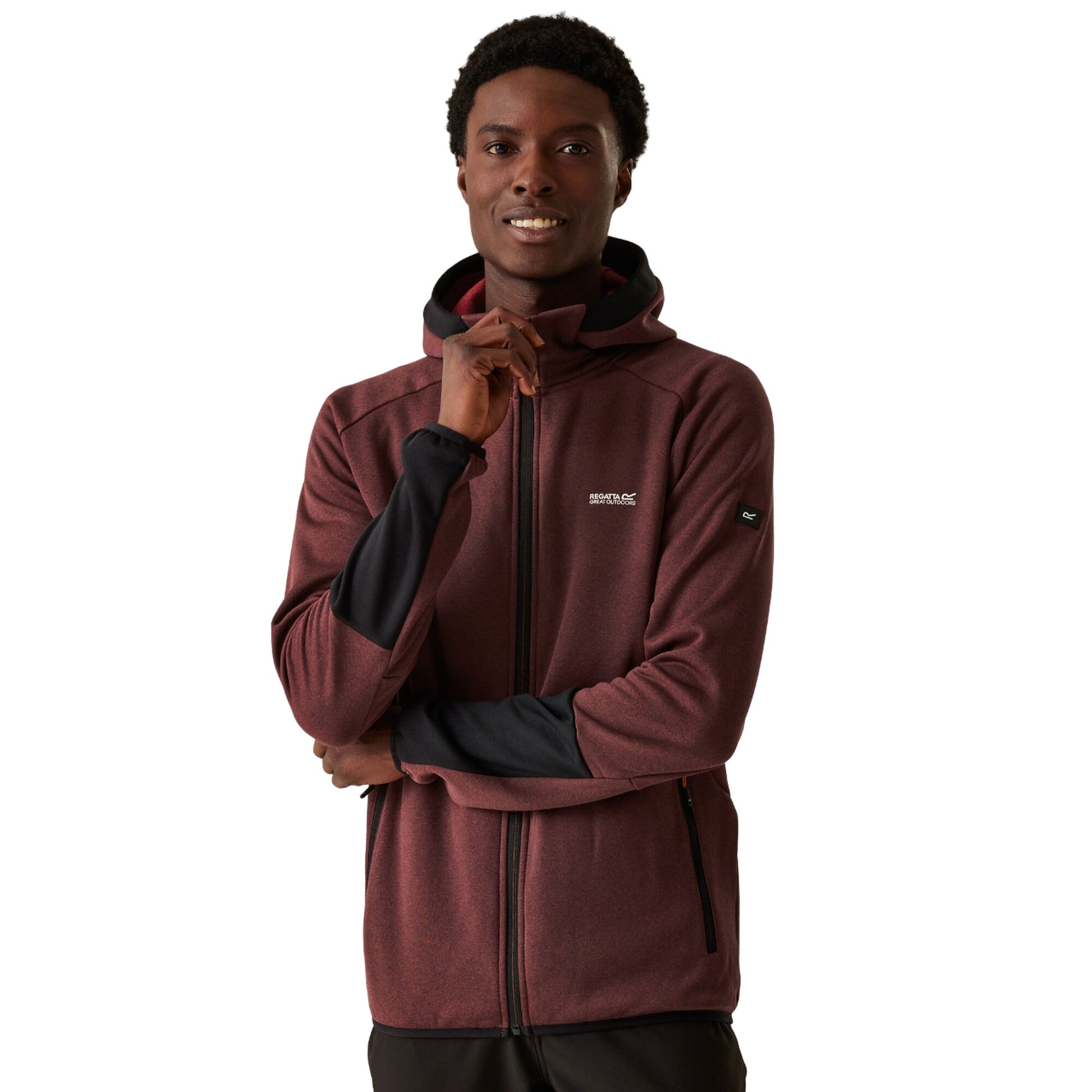 Black - Side - Regatta Mens Sarwood Marl Soft Shell Jacket