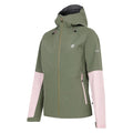 Olivine Green-Crystal Rose - Side - Dare 2B Womens-Ladies Assert Waterproof Jacket