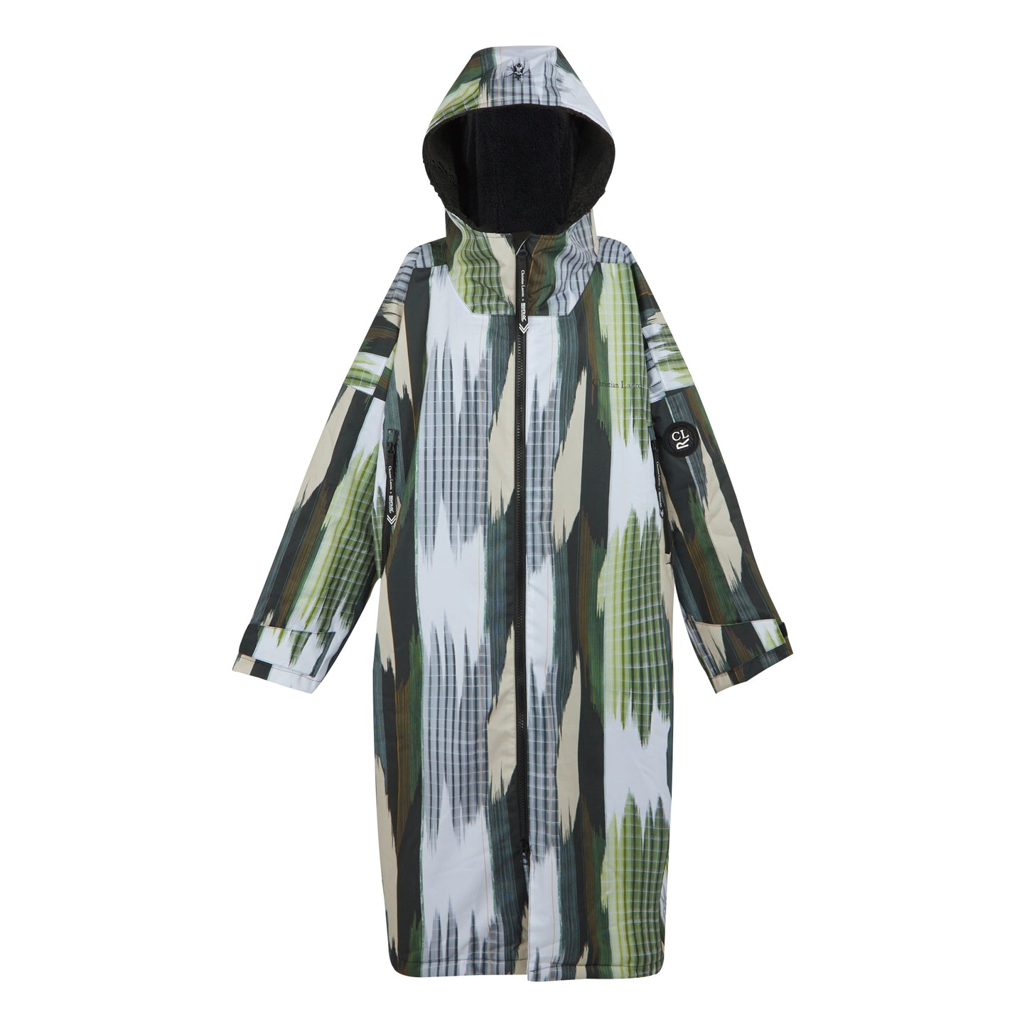 White-Green - Front - Regatta Unisex Adult Lebosc Christian Lacroix Changing Robe