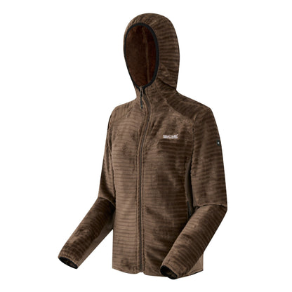 Mocha - Side - Regatta Womens-Ladies Endra Hooded Fleece Jacket