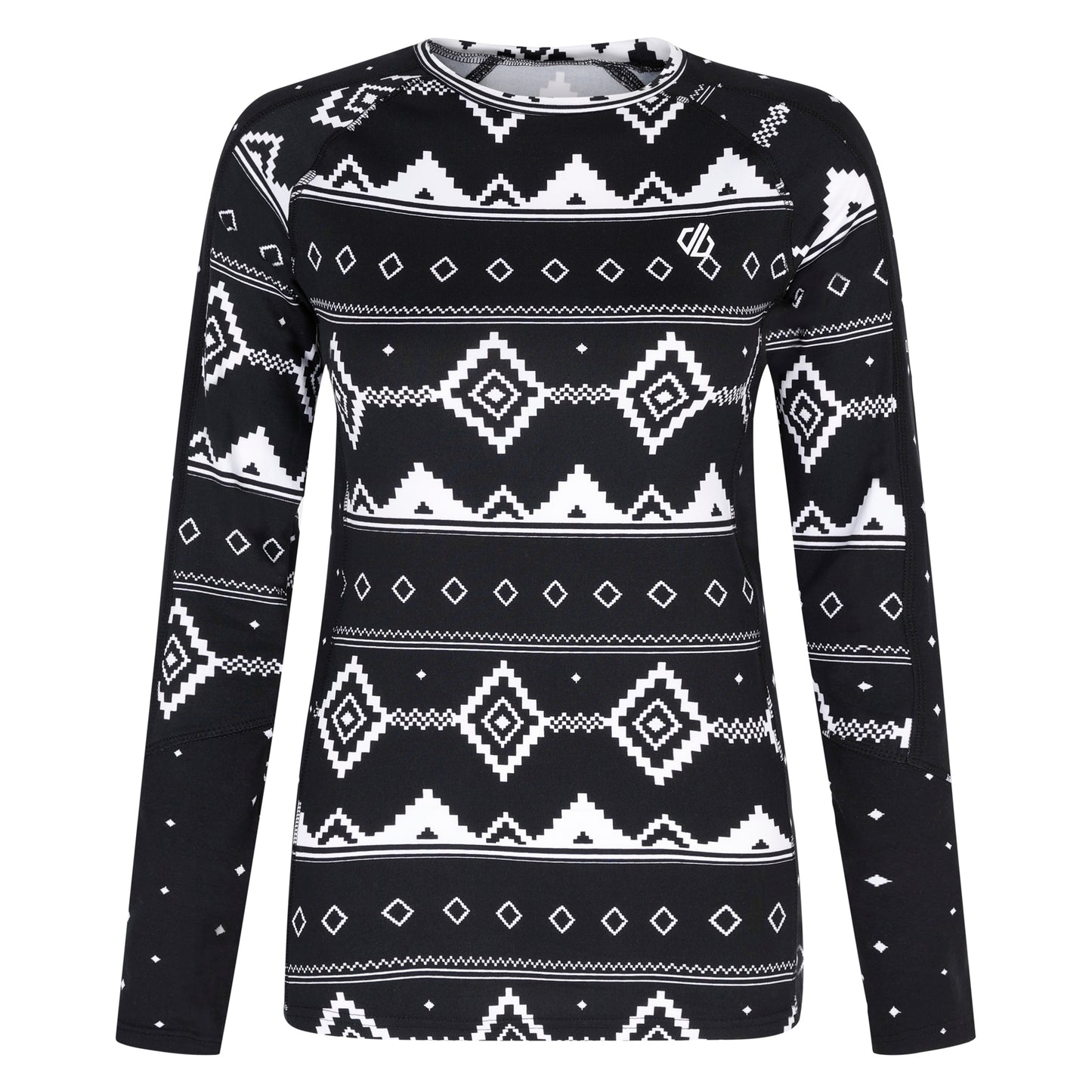 Black - Back - Dare 2B Womens-Ladies Exchange III Fair Isle Base Layer Set