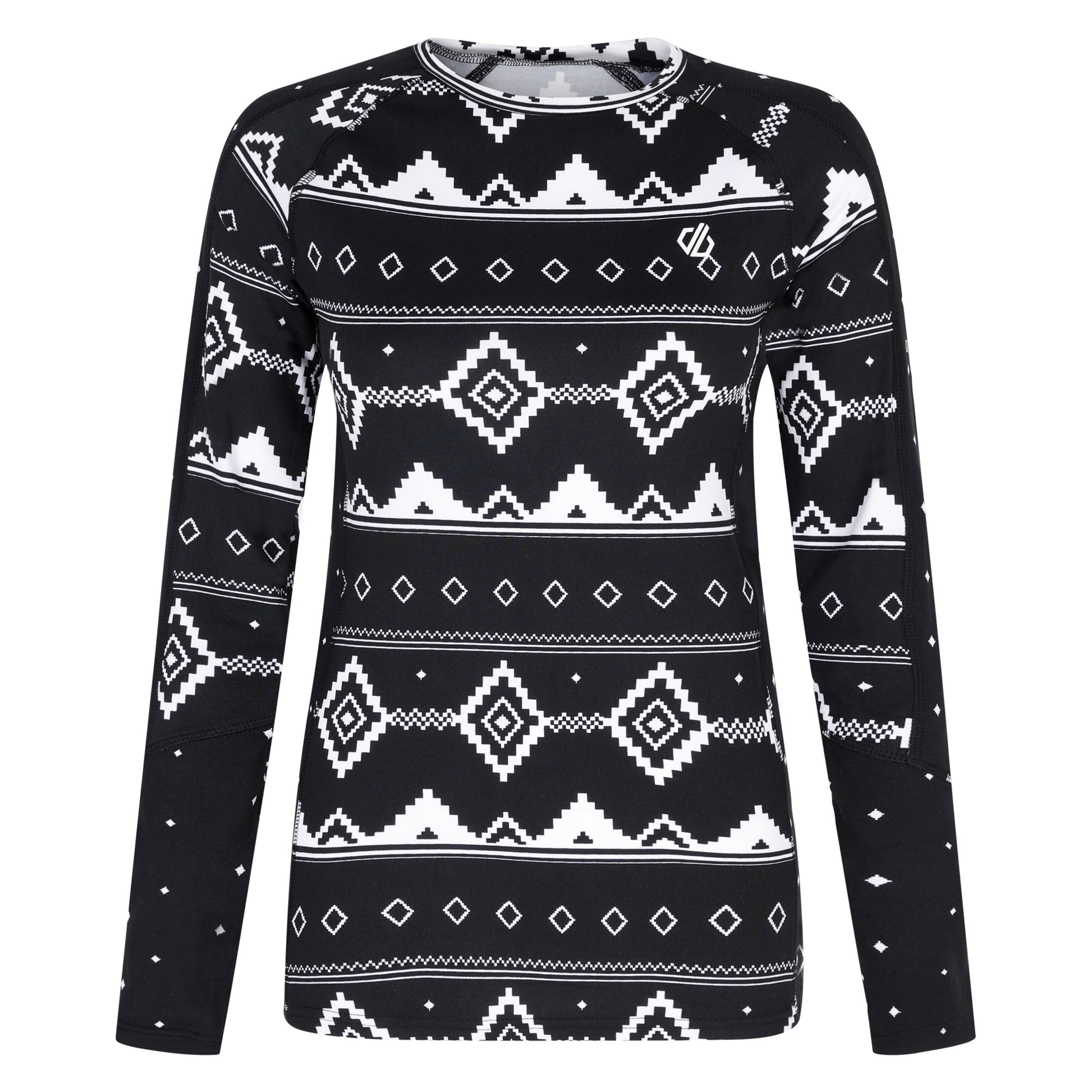 Black - Back - Dare 2B Womens-Ladies Exchange III Fair Isle Base Layer Set