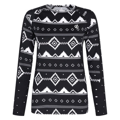 Black - Back - Dare 2B Womens-Ladies Exchange III Fair Isle Base Layer Set