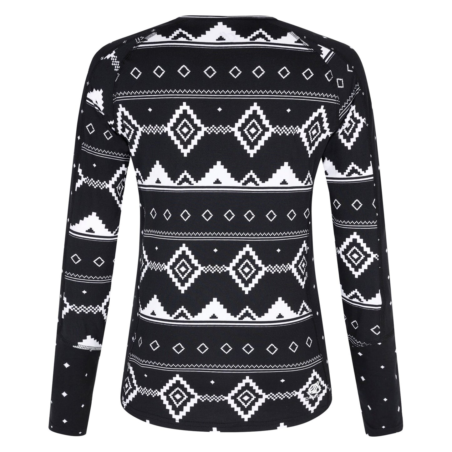 Black - Side - Dare 2B Womens-Ladies Exchange III Fair Isle Base Layer Set