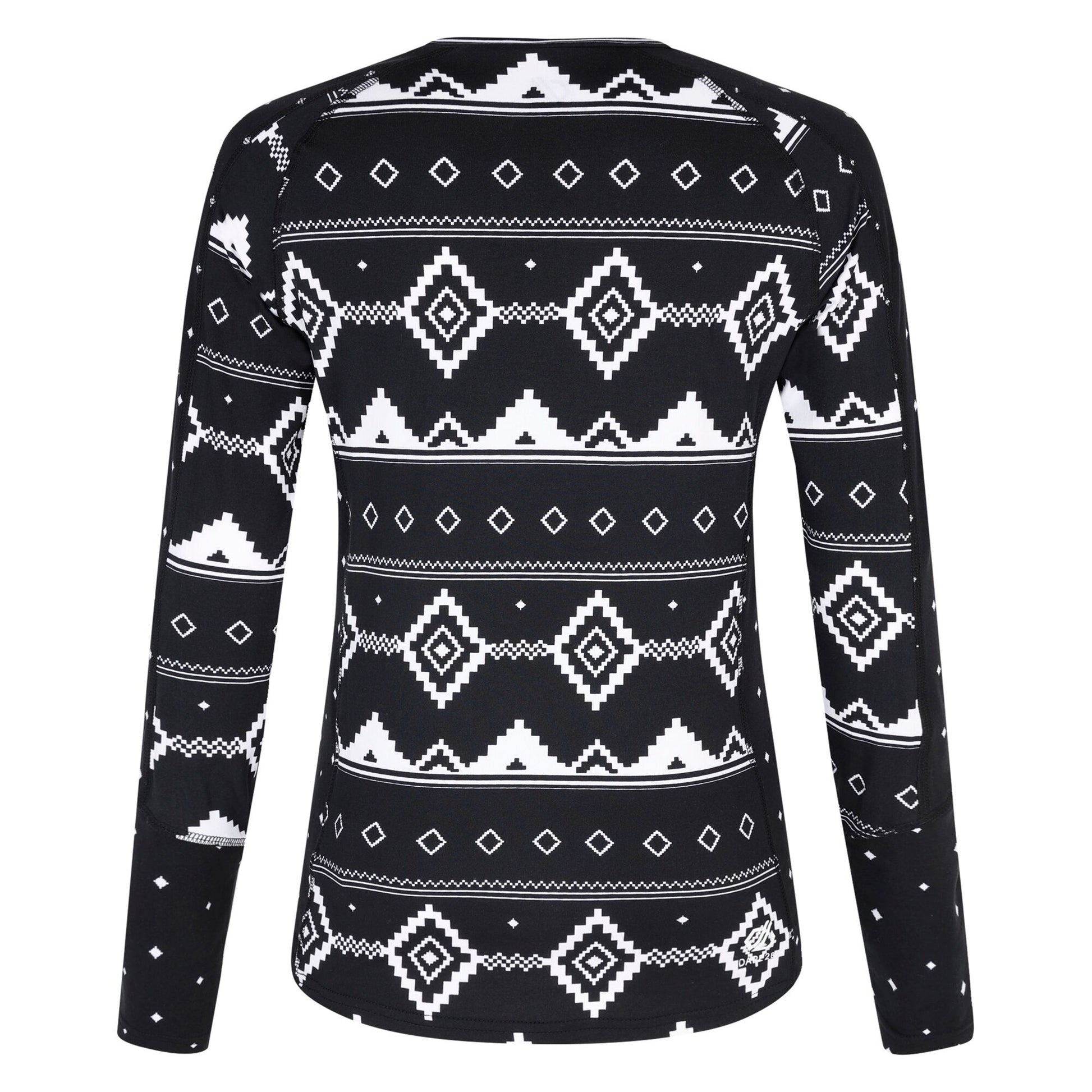Black - Side - Dare 2B Womens-Ladies Exchange III Fair Isle Base Layer Set